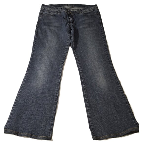 Vintage Denim Dynamite Hippie Low Rise Flare Bell Bottom Jeans Size 31 (Size 10) - Picture 2 of 16